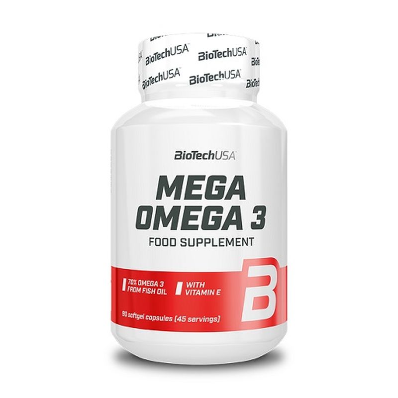 BioTech Mega Omega 3, 90 kapslí